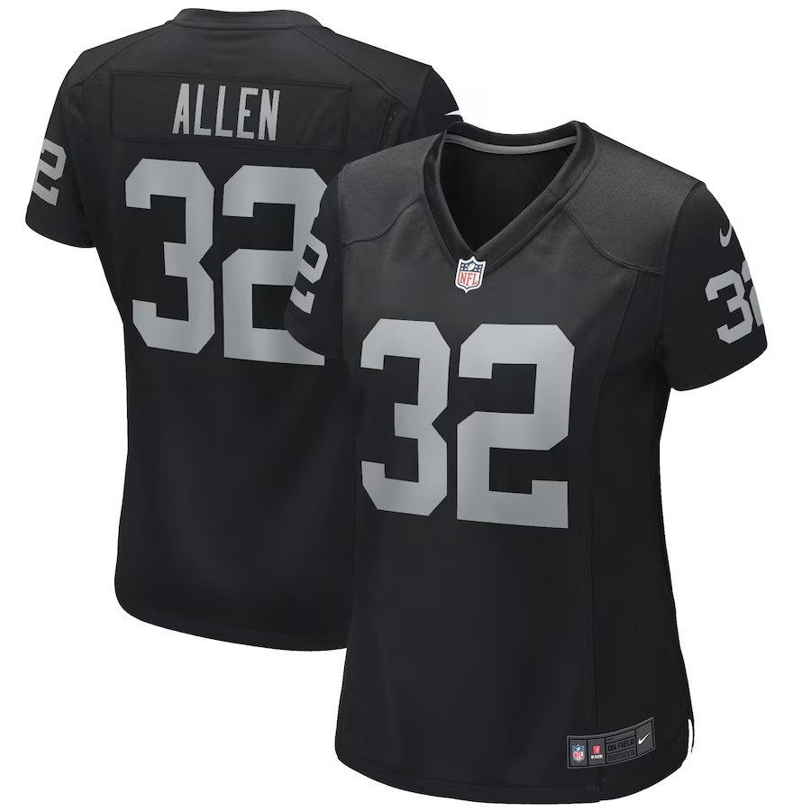 Women's Las Vegas Raiders Marcus Allen Nike Black Game Retired Player Jersey - Ujersey