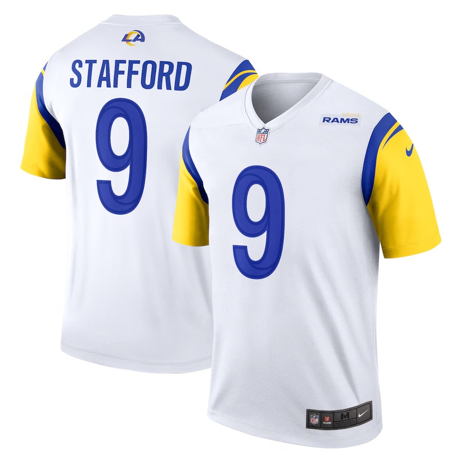Men's Los Angeles Rams Matthew Stafford Nike White Alternate Legend Player Performance Top - Ujersey