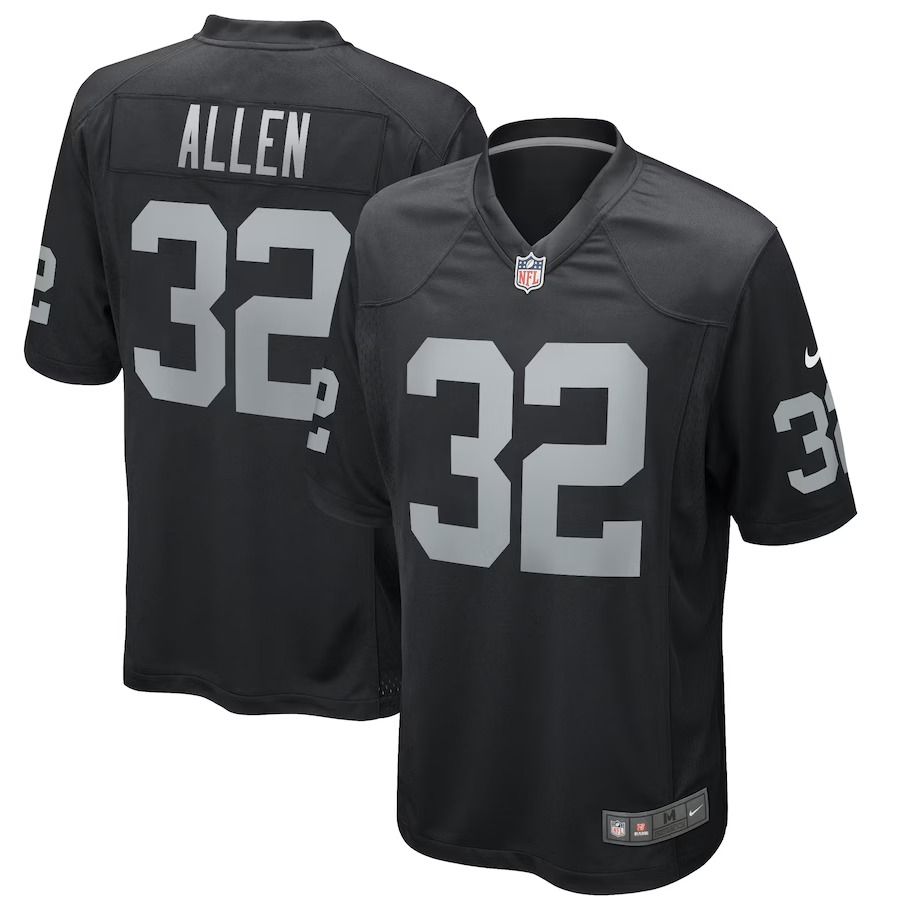 Men's Las Vegas Raiders Marcus Allen Nike Black Game Retired Player Jersey - Ujersey