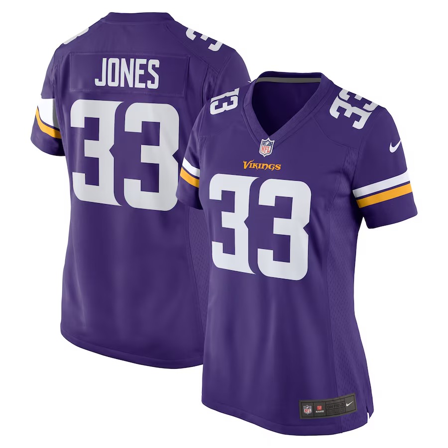 Women's Minnesota Vikings Aaron Jones Nike Purple Game Player Jersey - Ujersey