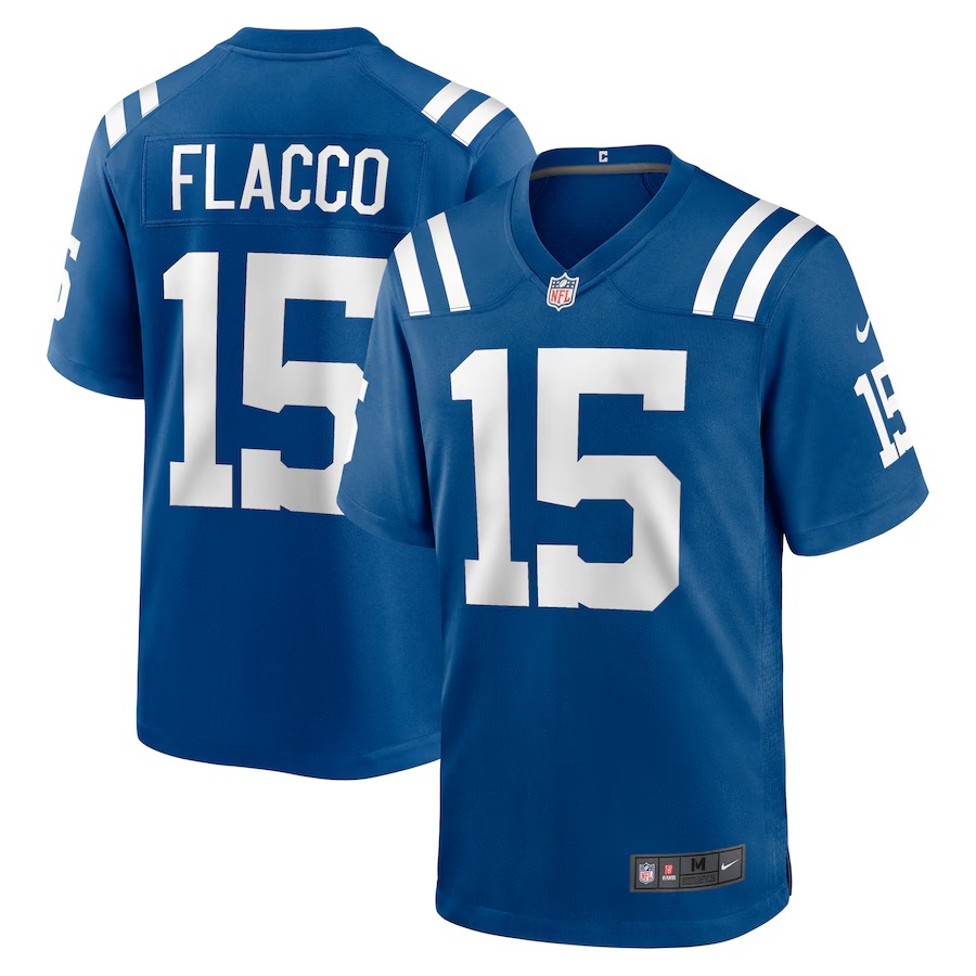 Men's Indianapolis Colts Joe Flacco Nike  Royal Game Jersey - Ujersey