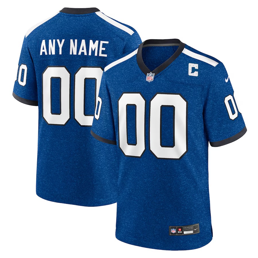 Men's Indiana Nights Indianapolis Colts  Nike Blue Alternate Custom Game Jersey - Ujersey