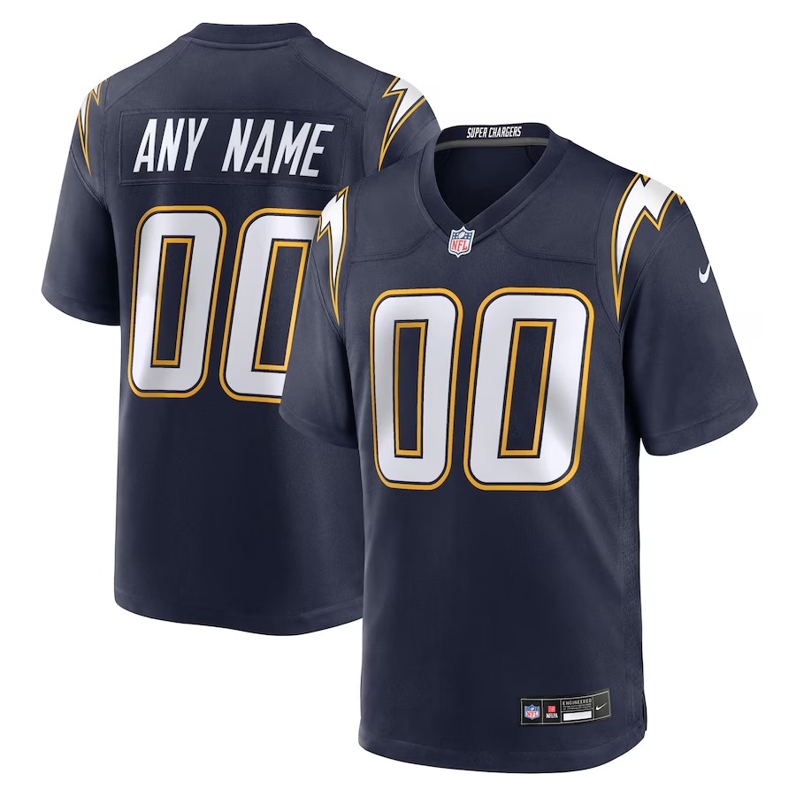 Men's Los Angeles Chargers Nike Navy Alternate Super Chargers Game Custom Jersey - Ujersey