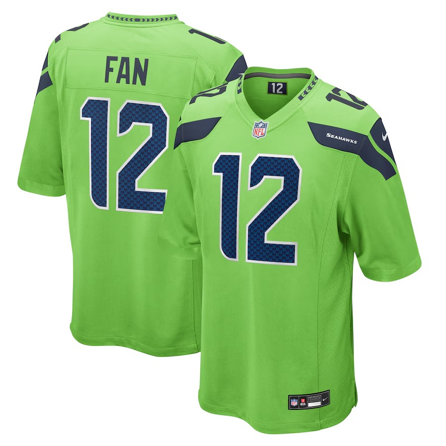 Men's Seattle Seahawks 12s Nike Neon Green  Game Jersey - Ujersey