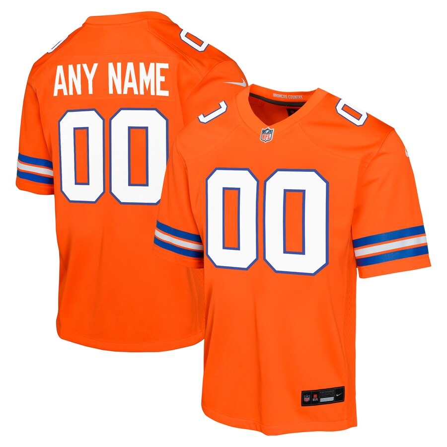 Youth Denver Broncos Nike Orange Mile High Collection 1977 Throwback Custom Game Jersey - Ujersey