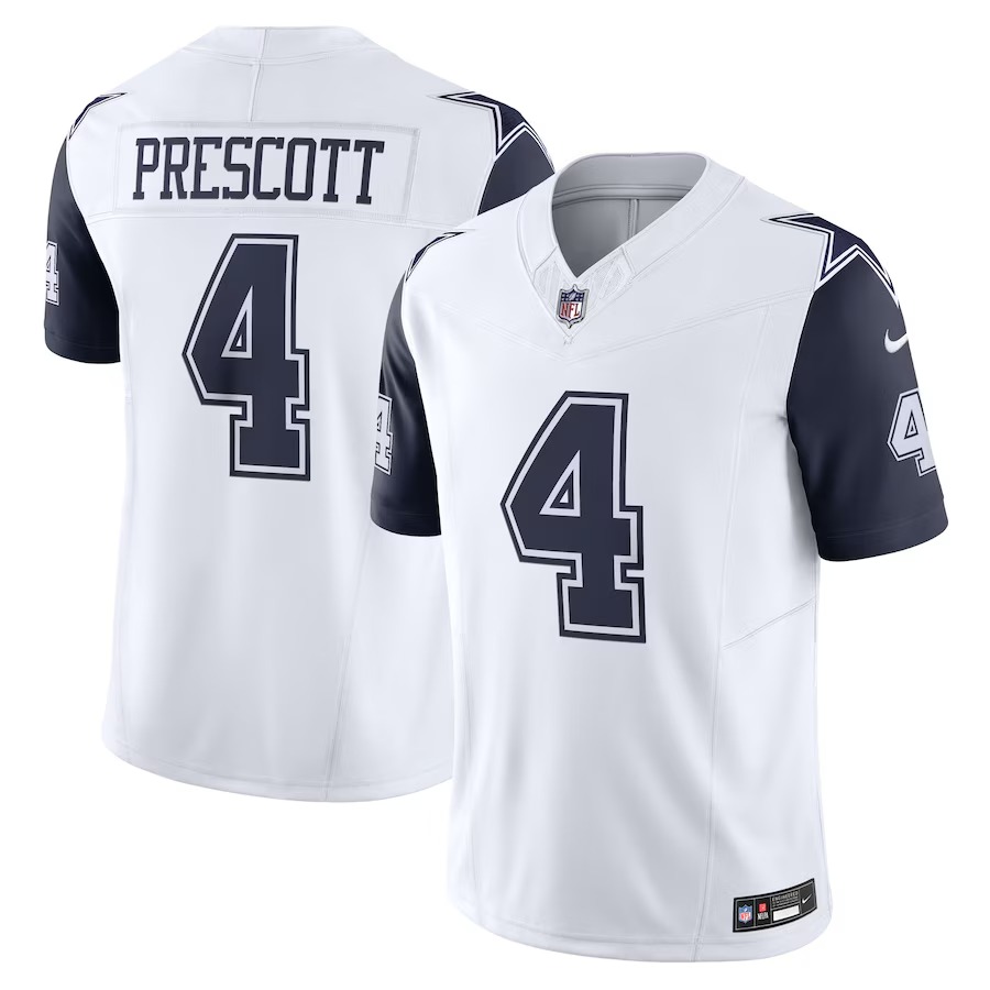 Men's Dallas Cowboys Dak Prescott Nike White Vapor F.U.S.E. Limited Jersey - Ujersey