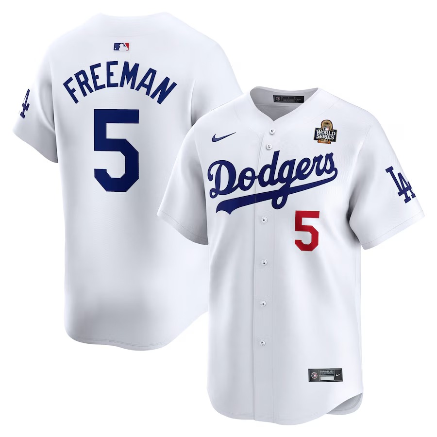 Men's Los Angeles Dodgers Freddie Freeman Nike White 2024 World Series Home Limited Player Jersey - Ujersey