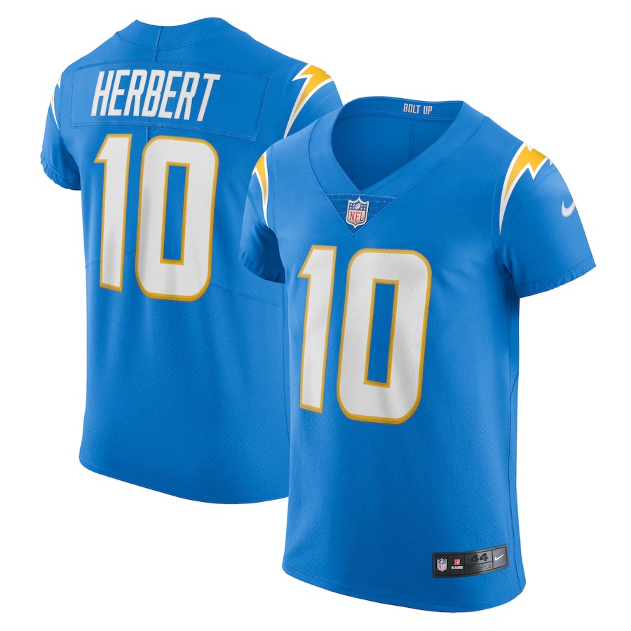 Men's Los Angeles Chargers Justin Herbert Nike Powder Blue Vapor Elite Player Jersey - Ujersey