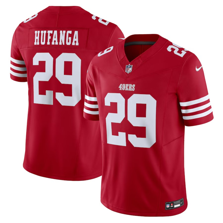 Men's San Francisco 49ers Talanoa Hufanga Nike Scarlet Vapor F.U.S.E. Limited Jersey - Ujersey