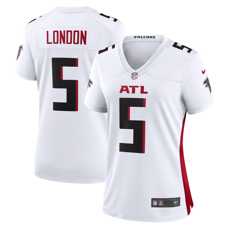 Women's Atlanta Falcons Drake London Nike White Away Game Player Jersey - Ujersey