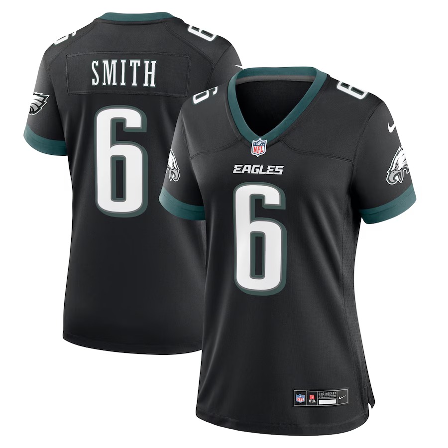 Women's Philadelphia Eagles DeVonta Smith Nike Black Alternate Game Jersey - Ujersey