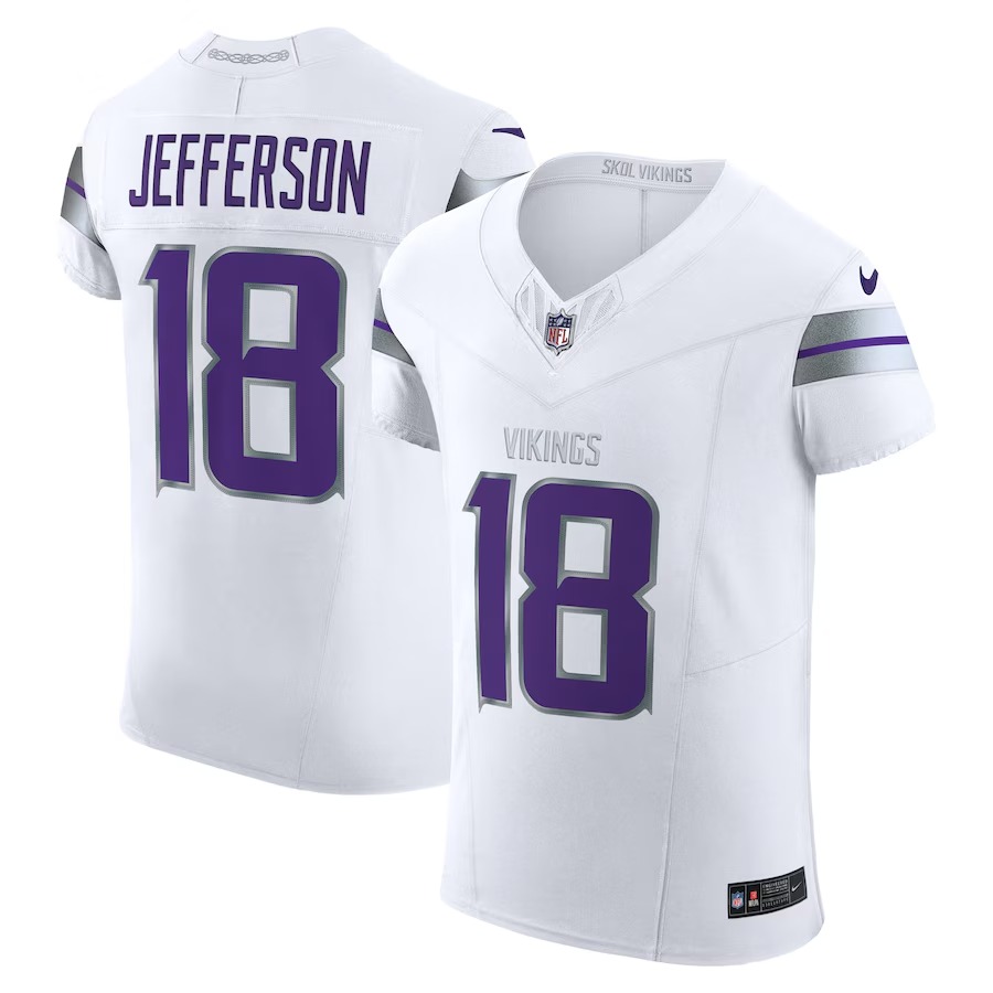 Men's Minnesota Vikings Justin Jefferson Nike White Alternate Vapor F.U.S.E. Elite Player Jersey - Ujersey