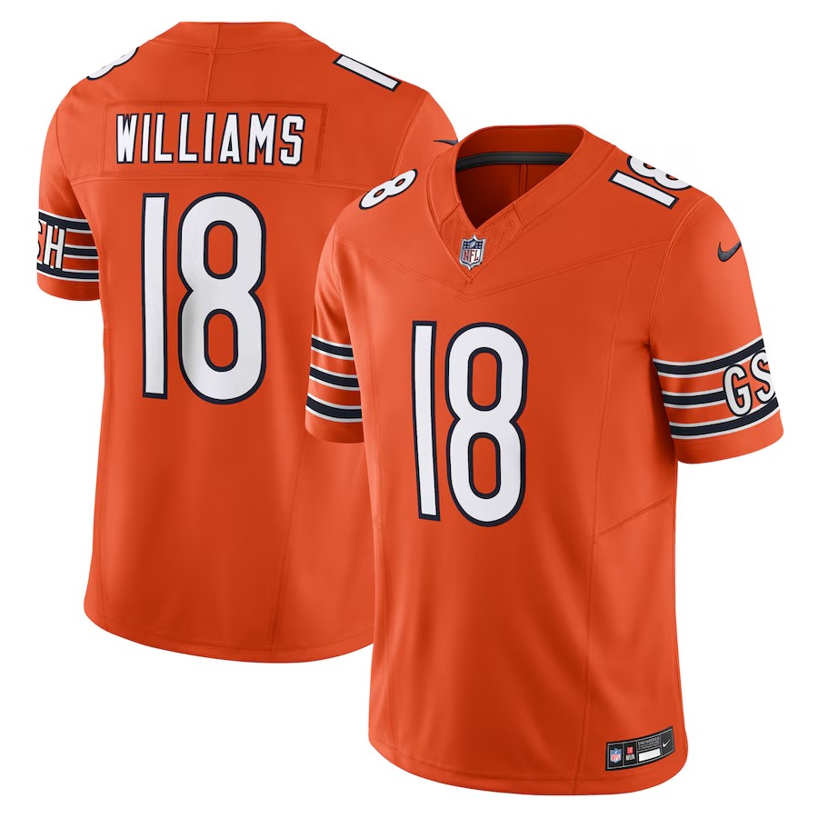 Men's Chicago Bears Caleb Williams Nike Orange Vapor F.U.S.E. Limited Jersey - Ujersey