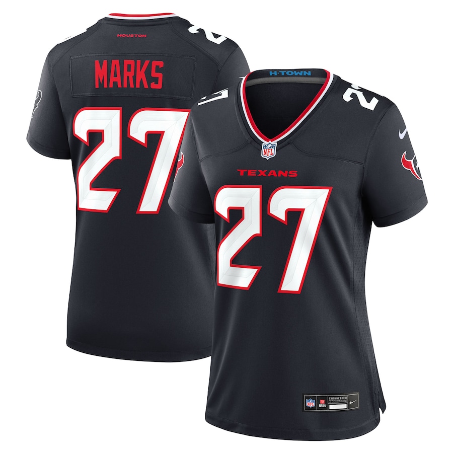 Women's Houston Texans Woody Marks Nike Navy Team Game Jersey - Ujersey