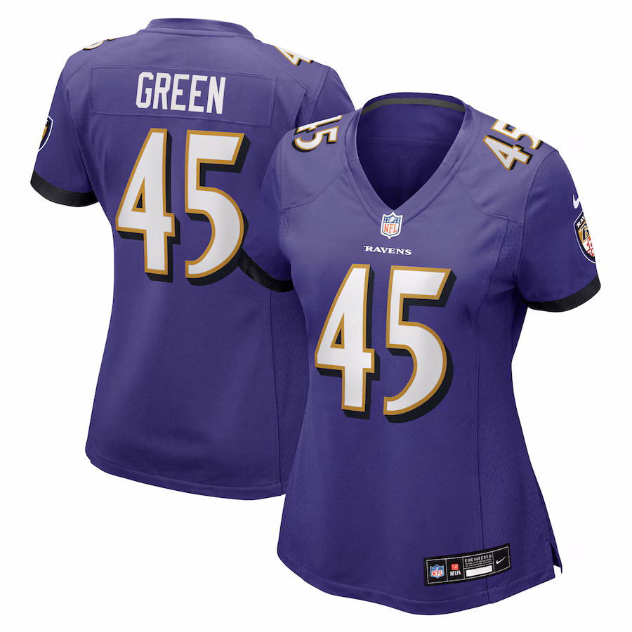 Women's Baltimore Ravens Mike Green Nike Purple Team Game Jersey - Ujersey