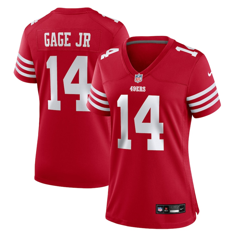 Women's San Francisco 49ers Russell Gage Jr. Nike Scarlet Team Game Jersey - Ujersey