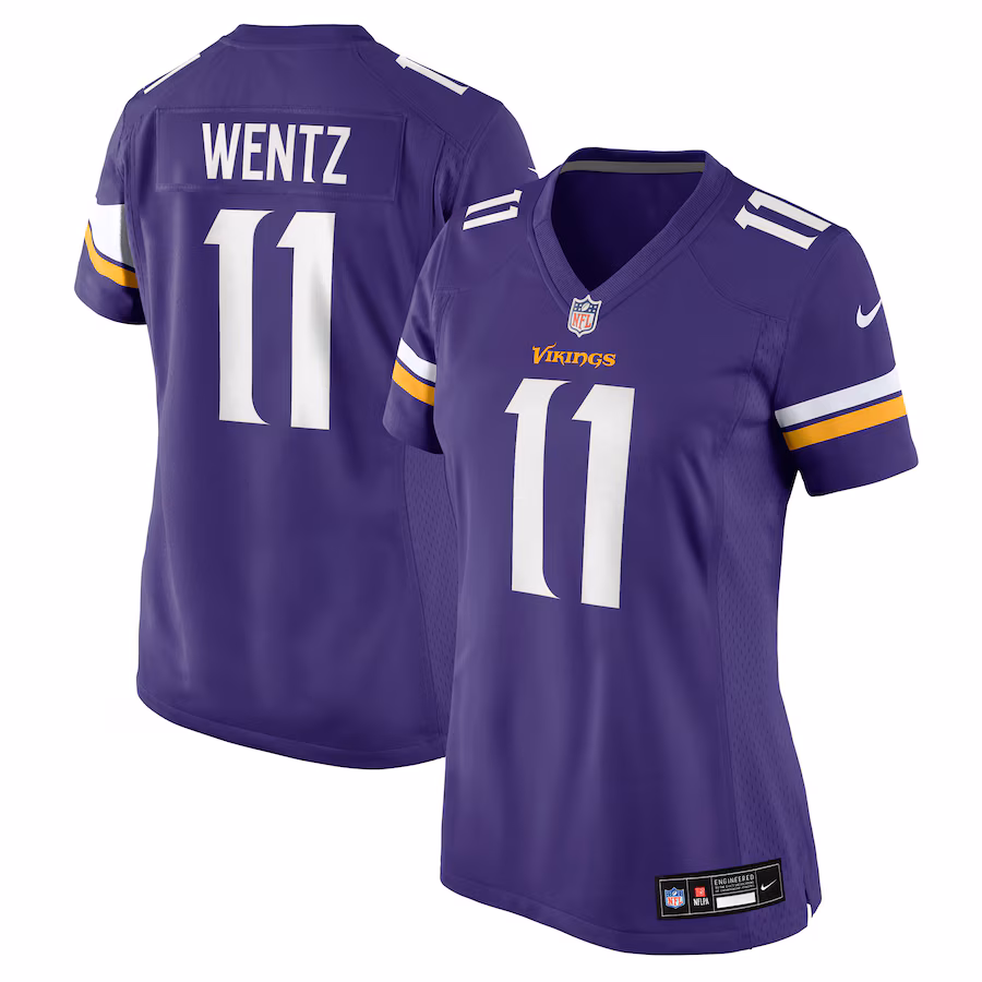 Women's Minnesota Vikings Carson Wentz Nike Purple Team Game Jersey - Ujersey