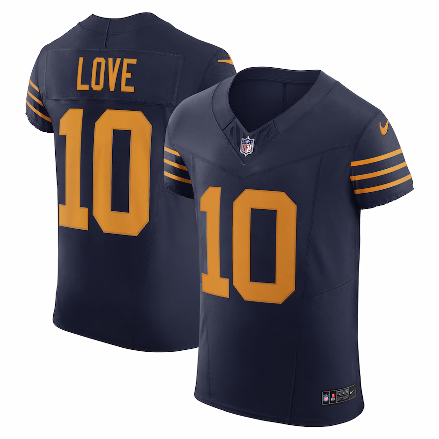 Men's Green Bay Packers Jordan Love Nike Navy The 1923 Classic Vapor F.U.S.E. Elite Jersey - Ujersey