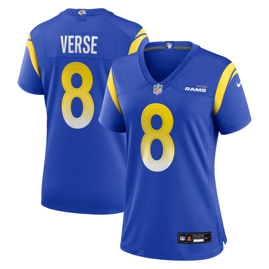 Women's Los Angeles Rams Jared Verse Nike Royal Team Game Jersey - Ujersey