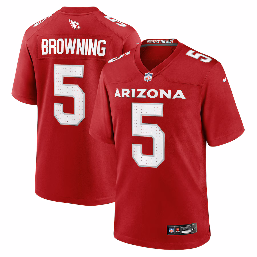 Men's Arizona Cardinals Baron Browning Nike Cardinal Team Game Jersey - Ujersey