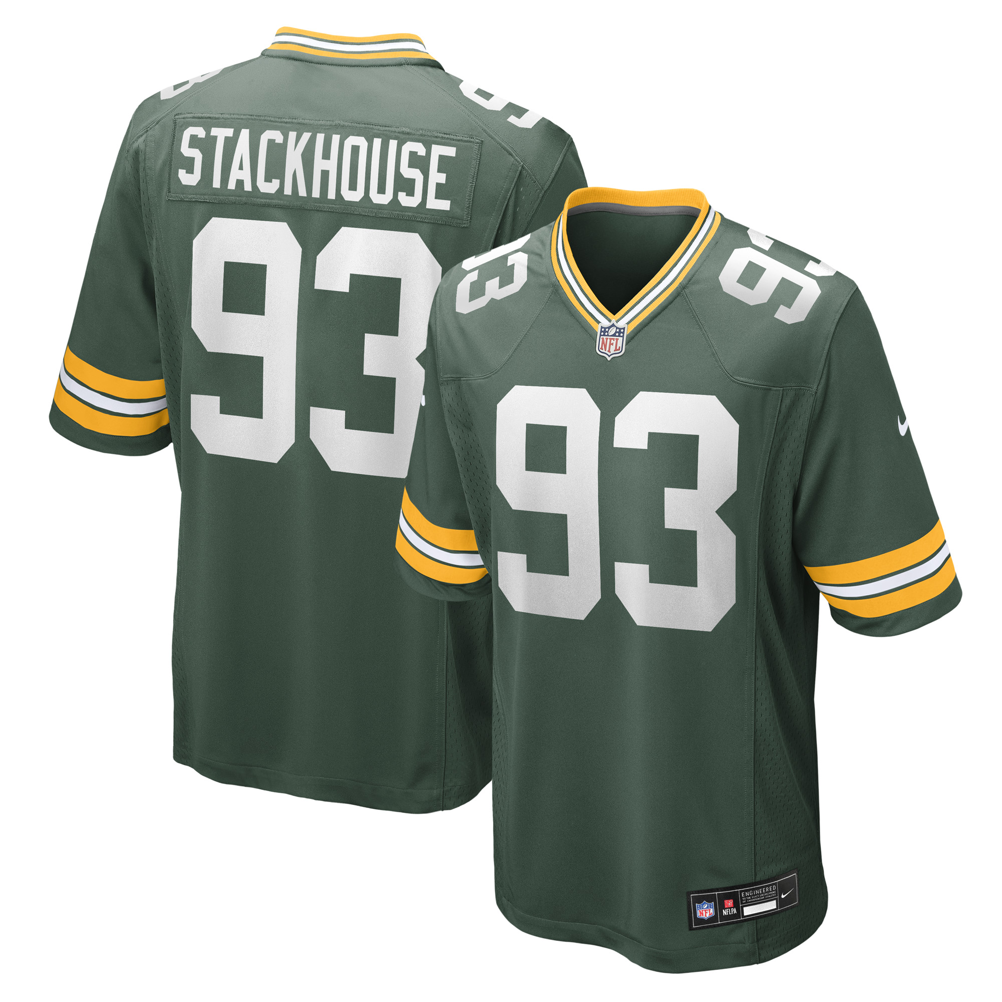 Men's Green Bay Packers Nazir Stackhouse Nike Green Team Game Jersey - Ujersey
