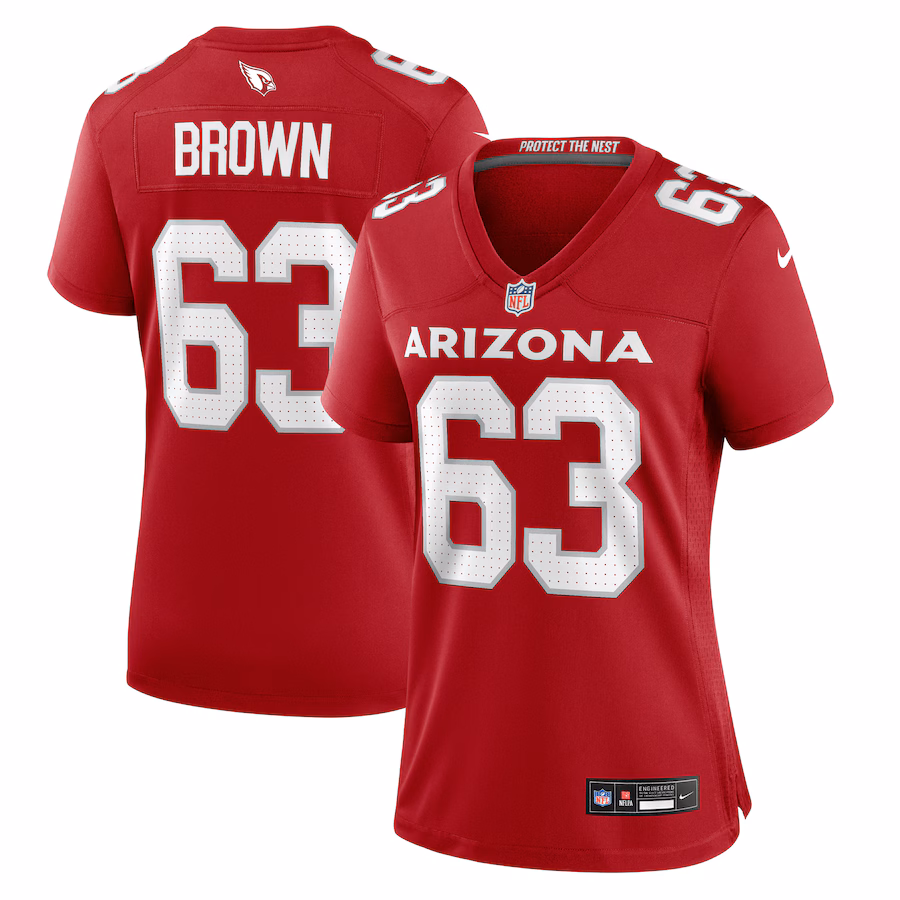 Women's Arizona Cardinals Evan Brown Nike Cardinal Team Game Jersey - Ujersey