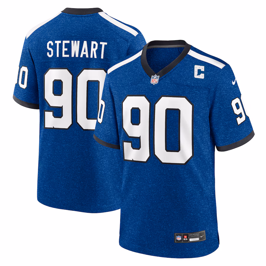 Men's Indianapolis Colts Grover Stewart Nike Blue Alternate Game Jersey - Ujersey