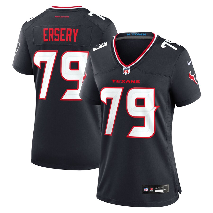 Women's Houston Texans Aireontae Ersery Nike Navy Team Game Jersey - Ujersey