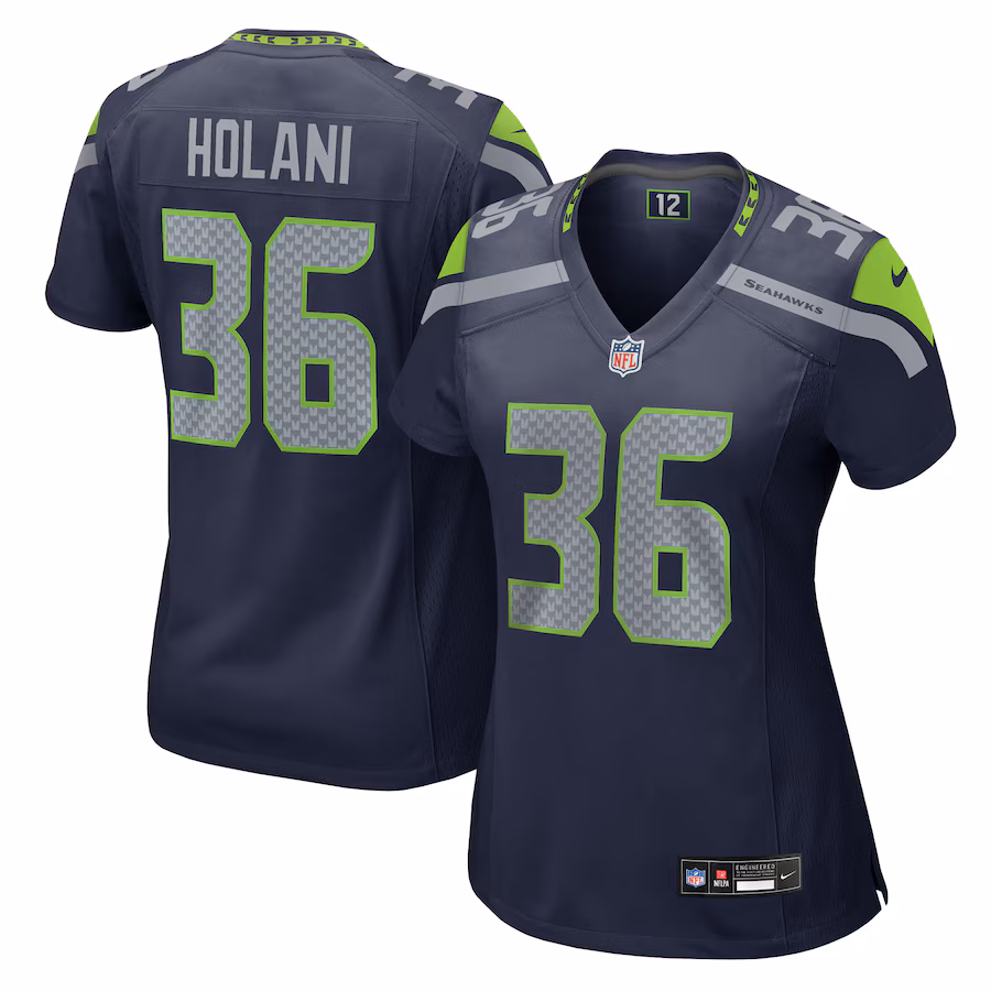 Women's Seattle Seahawks George Holani Nike College Navy Team Game Jersey - Ujersey