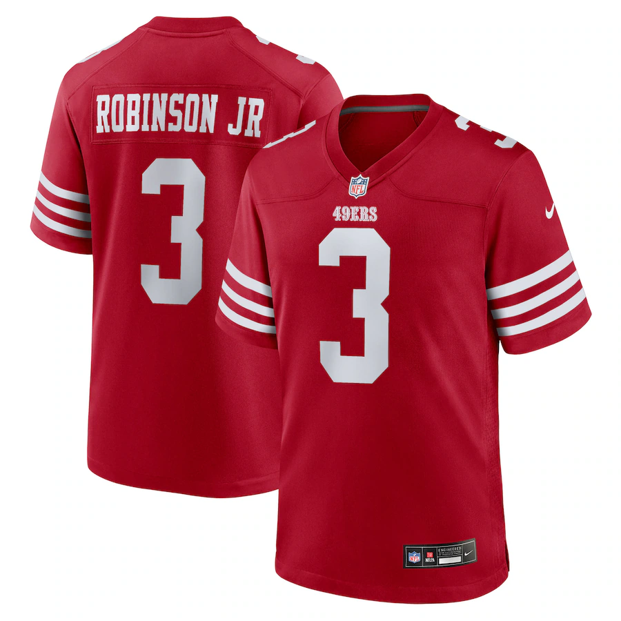 Men's San Francisco 49ers Brian Robinson Jr. Nike Scarlet Team Game Jersey - Ujersey