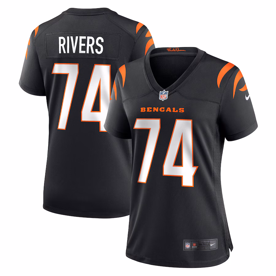 Women's Cincinnati Bengals Jalen Rivers Nike Black Team Game Jersey - Ujersey