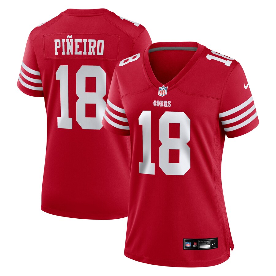 Women's San Francisco 49ers Eddy Pineiro Nike Scarlet Team Game Jersey - Ujersey