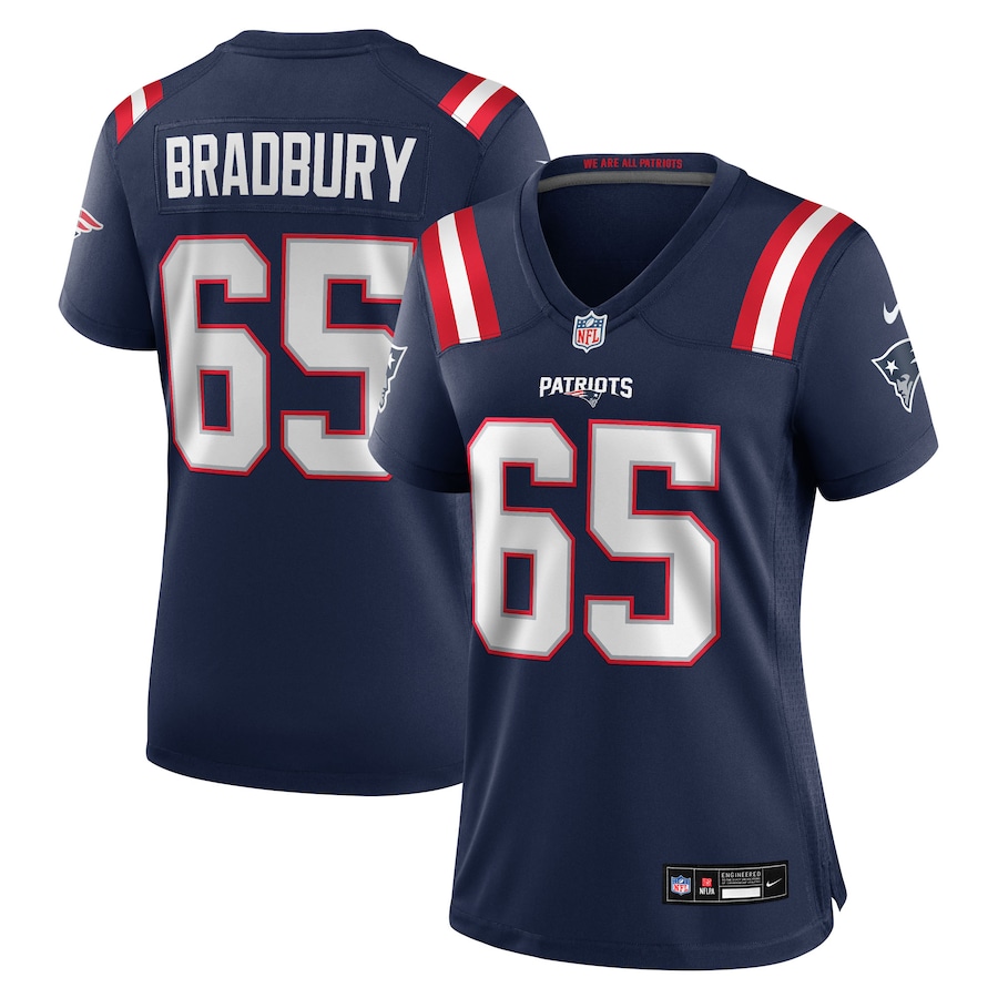 Women's New England Patriots Garrett Bradbury Nike Navy Team Game Jersey - Ujersey