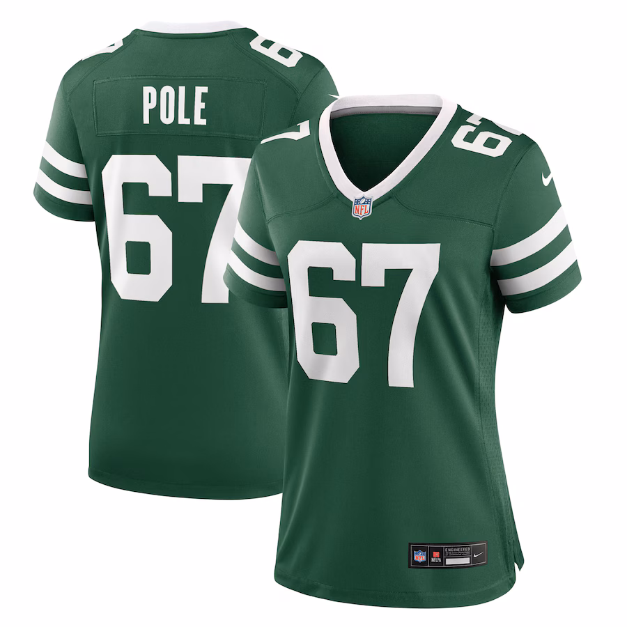 Women's New York Jets Esa Pole Nike Legacy Green Team Game Jersey - Ujersey