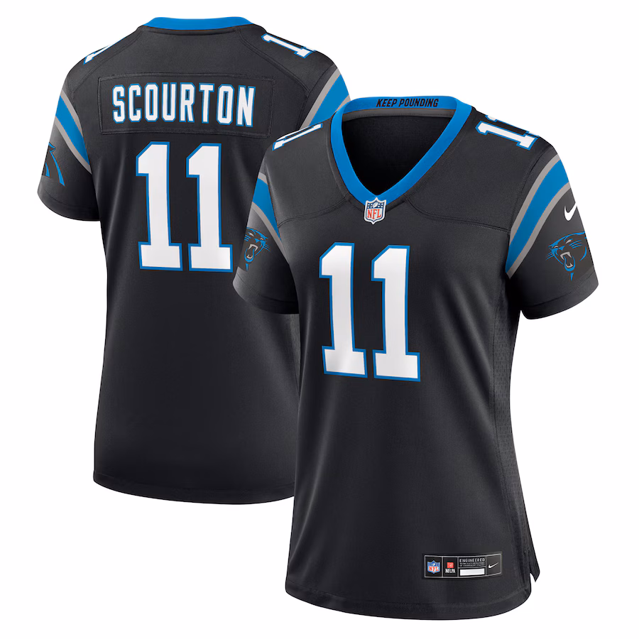 Women's Carolina Panthers Nic Scourton Nike Black Team Game Jersey - Ujersey