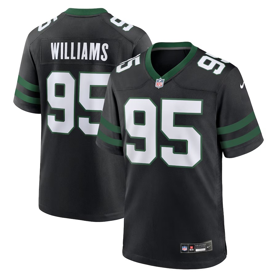 Men's New York Jets Quinnen Williams Nike Legacy Black Alternate Game Jersey - Ujersey