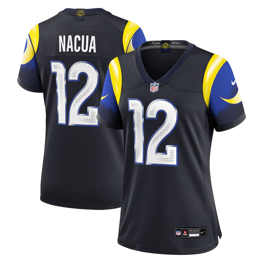 Women's Los Angeles Rams Puka Nacua Nike Midnight Blue 2025 Rivalries Collection Game Jersey - Ujersey