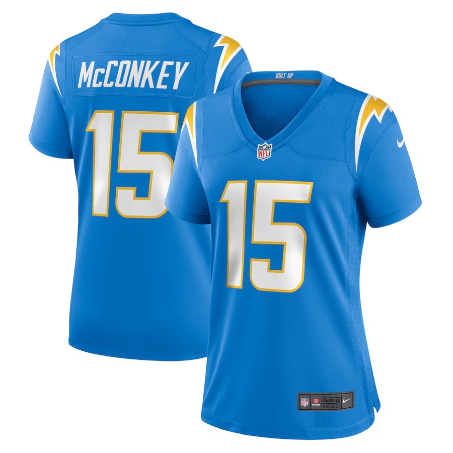 Women's Los Angeles Chargers Ladd McConkey Nike  Powder Blue  Game Jersey - Ujersey