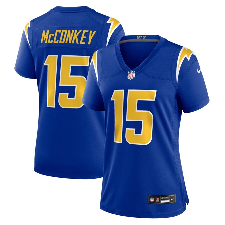 Women's Los Angeles Chargers Ladd McConkey Nike  Royal Alternate Game Jersey - Ujersey