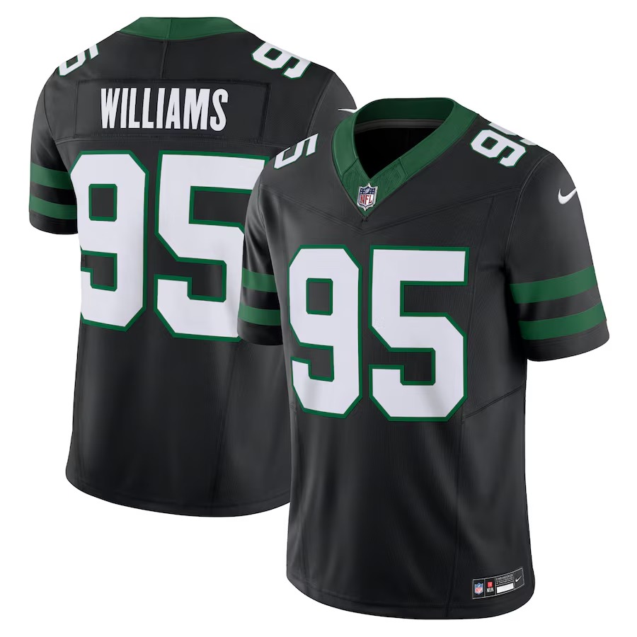 Men's New York Jets Quinnen Williams Nike Legacy Black Alternate Vapor F.U.S.E. Limited Jersey - Ujersey