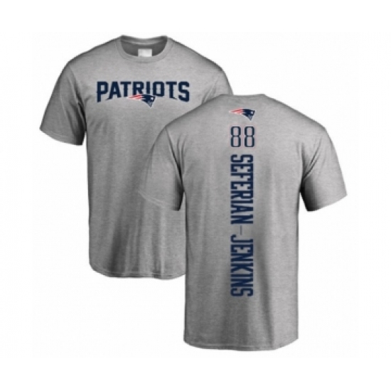 Football New England Patriots #88 Austin Seferian-Jenkins Ash Backer T-Shirt - Ujersey