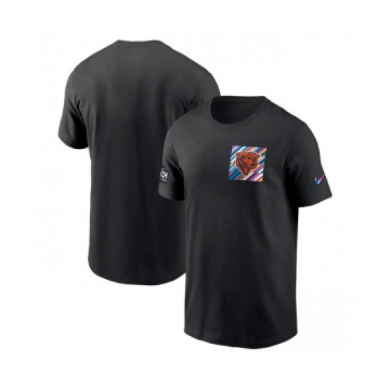 Men's Chicago Bears Black 2023 Crucial Catch Sideline Tri-Blend T-Shirt - Ujersey