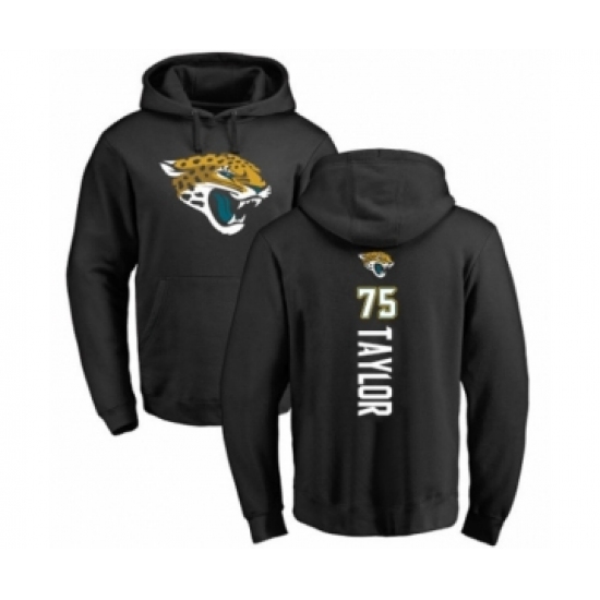 Football Jacksonville Jaguars #75 Jawaan Taylor Black Backer Pullover Hoodie - Ujersey