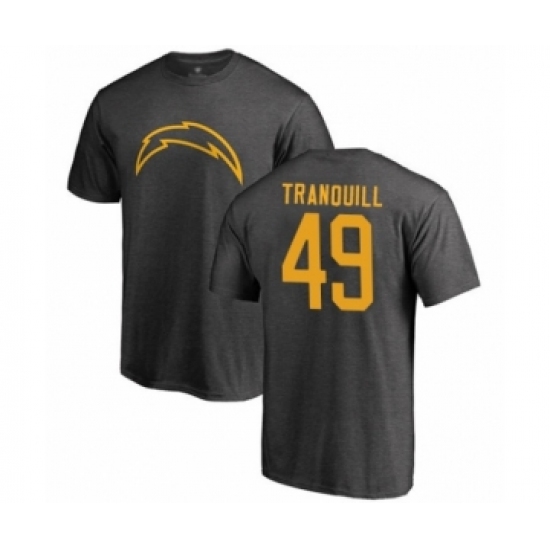 Football Los Angeles Chargers #49 Drue Tranquill Ash One Color T-Shirt - Ujersey