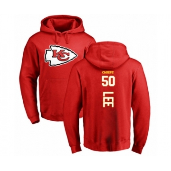 Football Kansas City Chiefs #50 Darron Lee Red Backer Pullover Hoodie - Ujersey