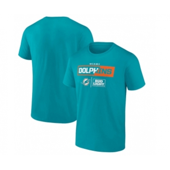 Men's Miami Dolphins Aqua x Bud Light T-Shirt - Ujersey