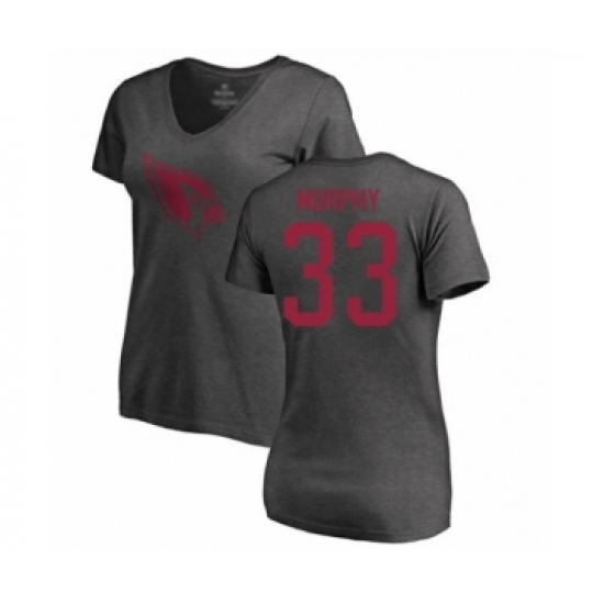 Football Women's Arizona Cardinals #33 Byron Murphy Ash One Color T-Shirt - Ujersey