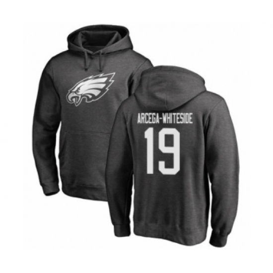 Philadelphia Eagles #19 JJ Arcega-Whiteside Ash One Color Pullover Hoodie - Ujersey