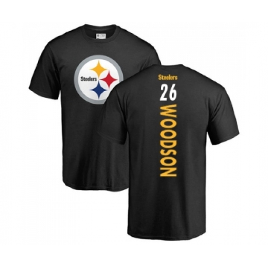 Football Pittsburgh Steelers #26 Rod Woodson Black Backer T-Shirt - Ujersey