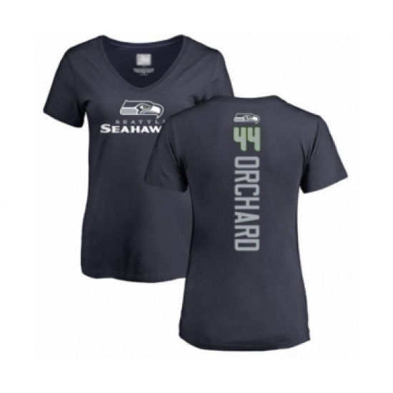 Football Women's Seattle Seahawks #44 Nate Orchard Navy Blue Backer T-Shirt - Ujersey